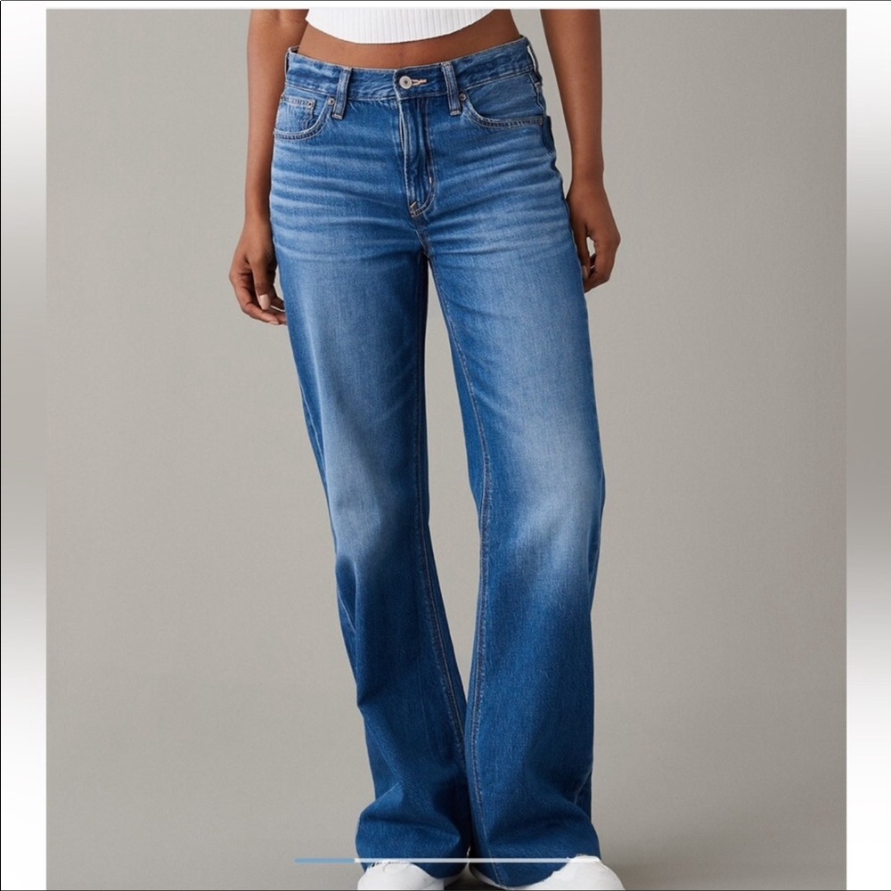American eagle low rise BAGGY flare jeans
